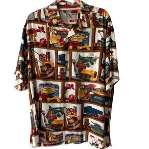 Tori Richard Vintage Hawaiian Toys Size L Shirt